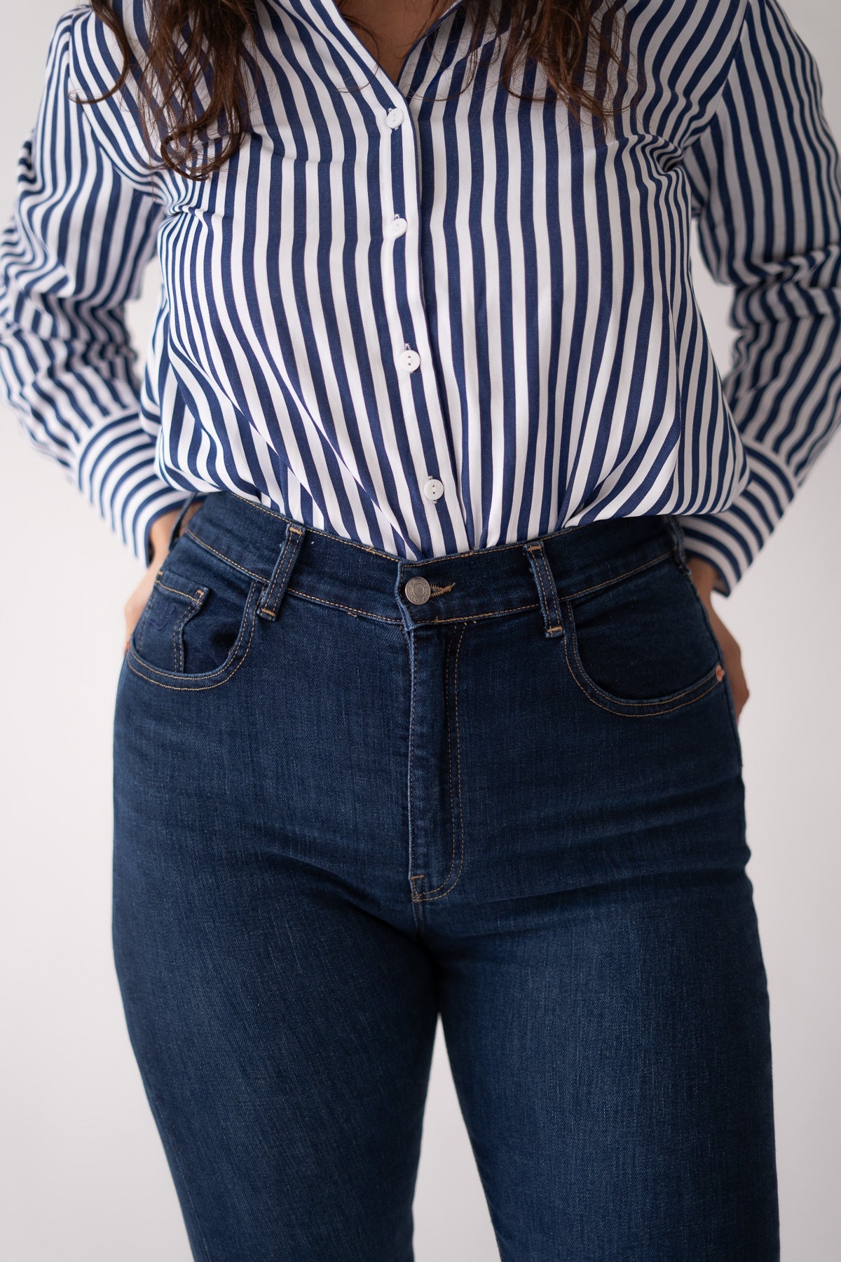 Mom broek – donkerblauw