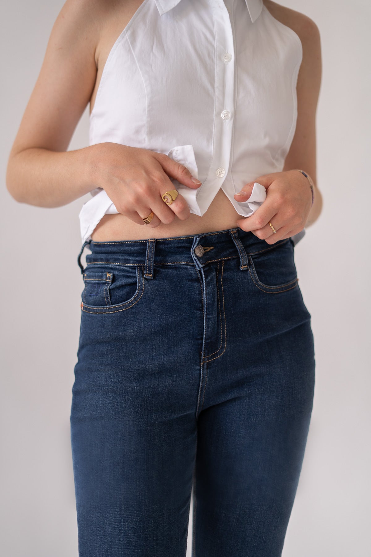 Flare broek – Donkerblauw