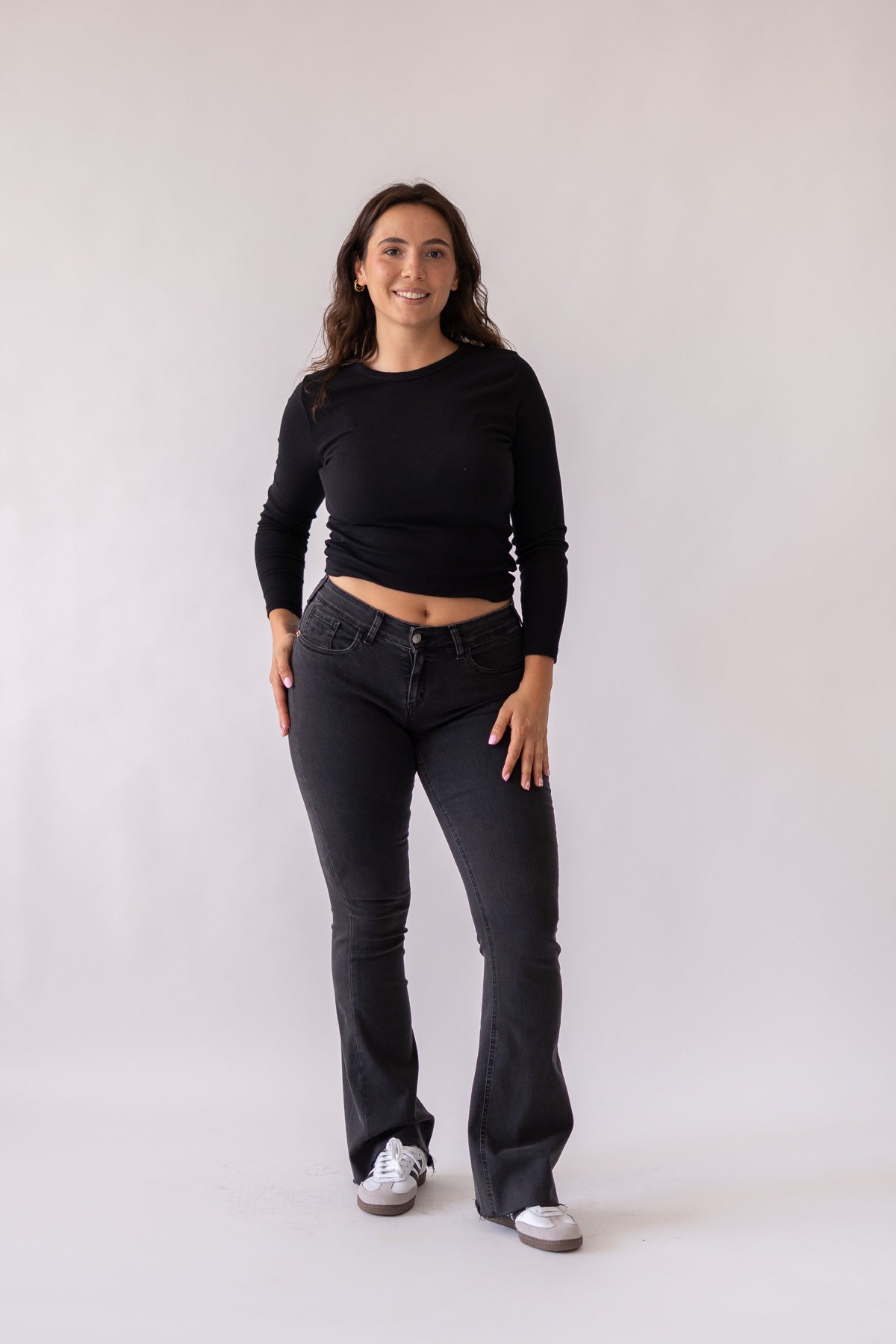 Flare broek – grijs