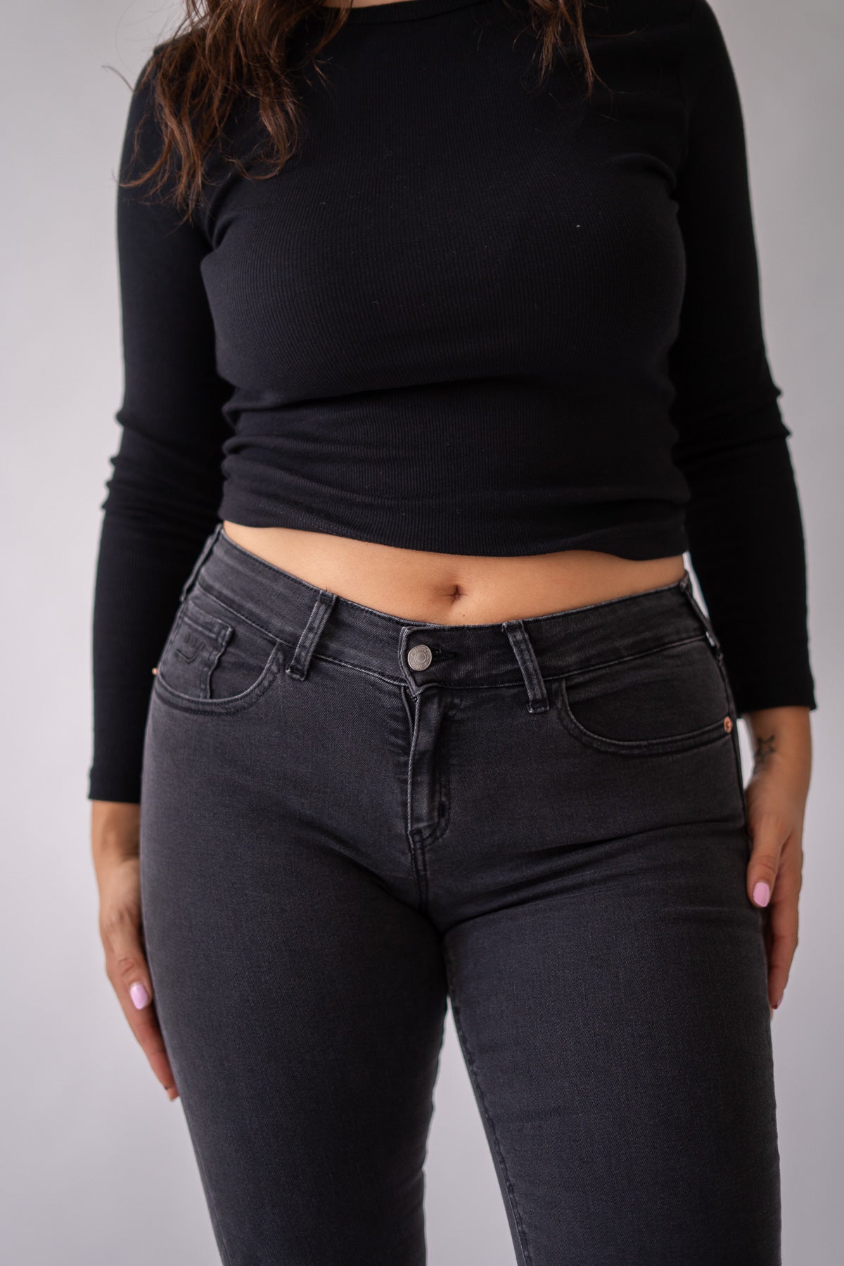 Flare broek – grijs