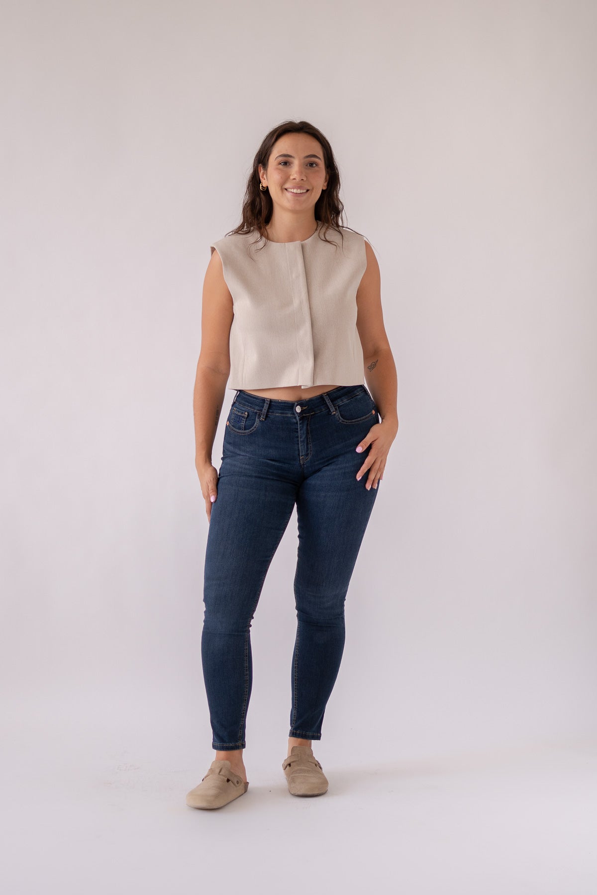 Strakke broek – donkerblauw