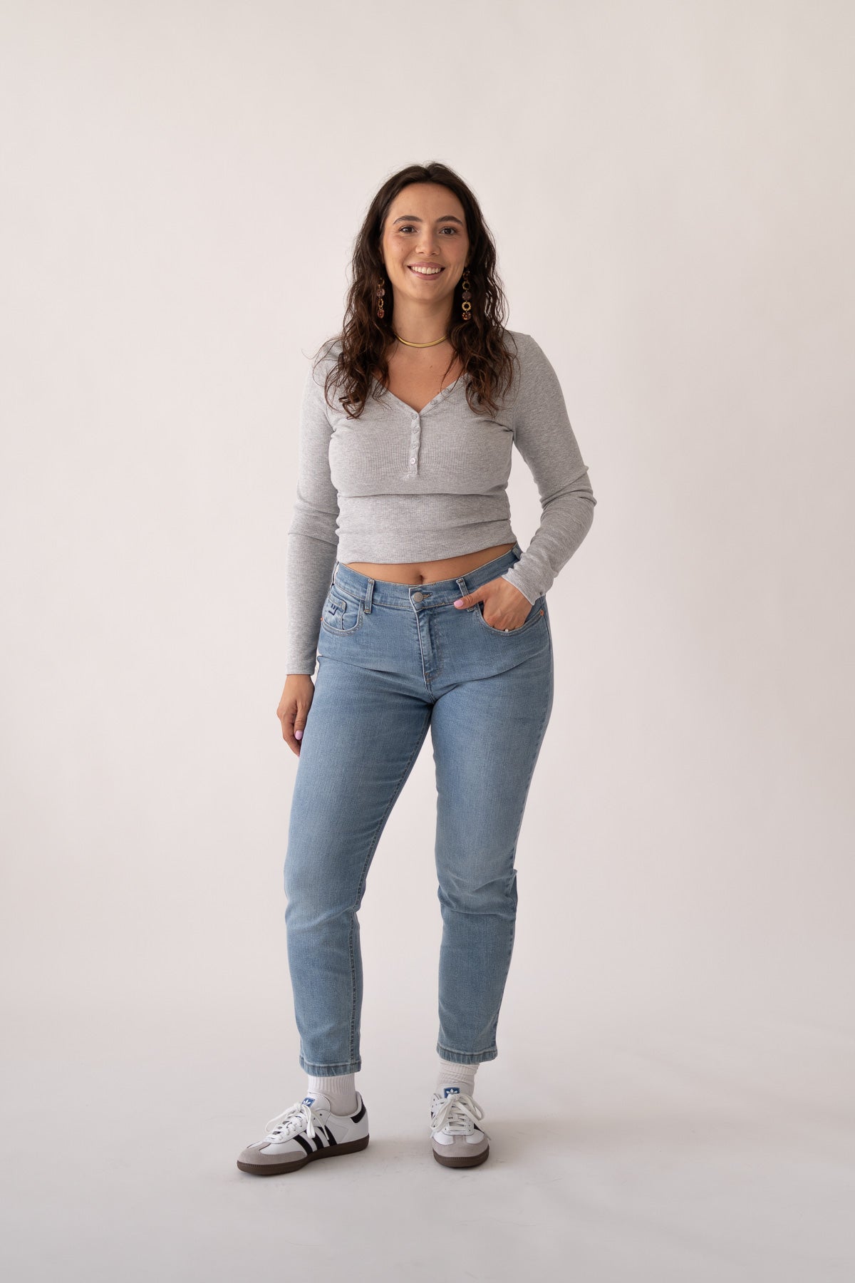 Mom broek – lichtblauw