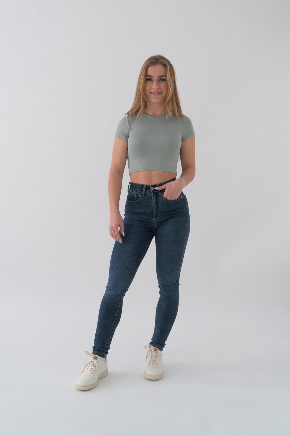Strakke broek – donkerblauw