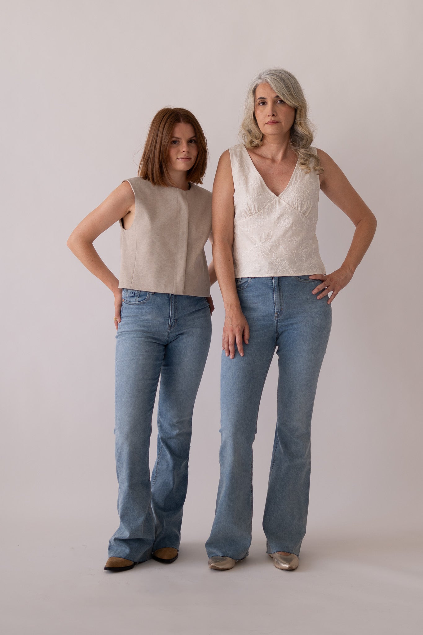 Flare broek – lichtblauw