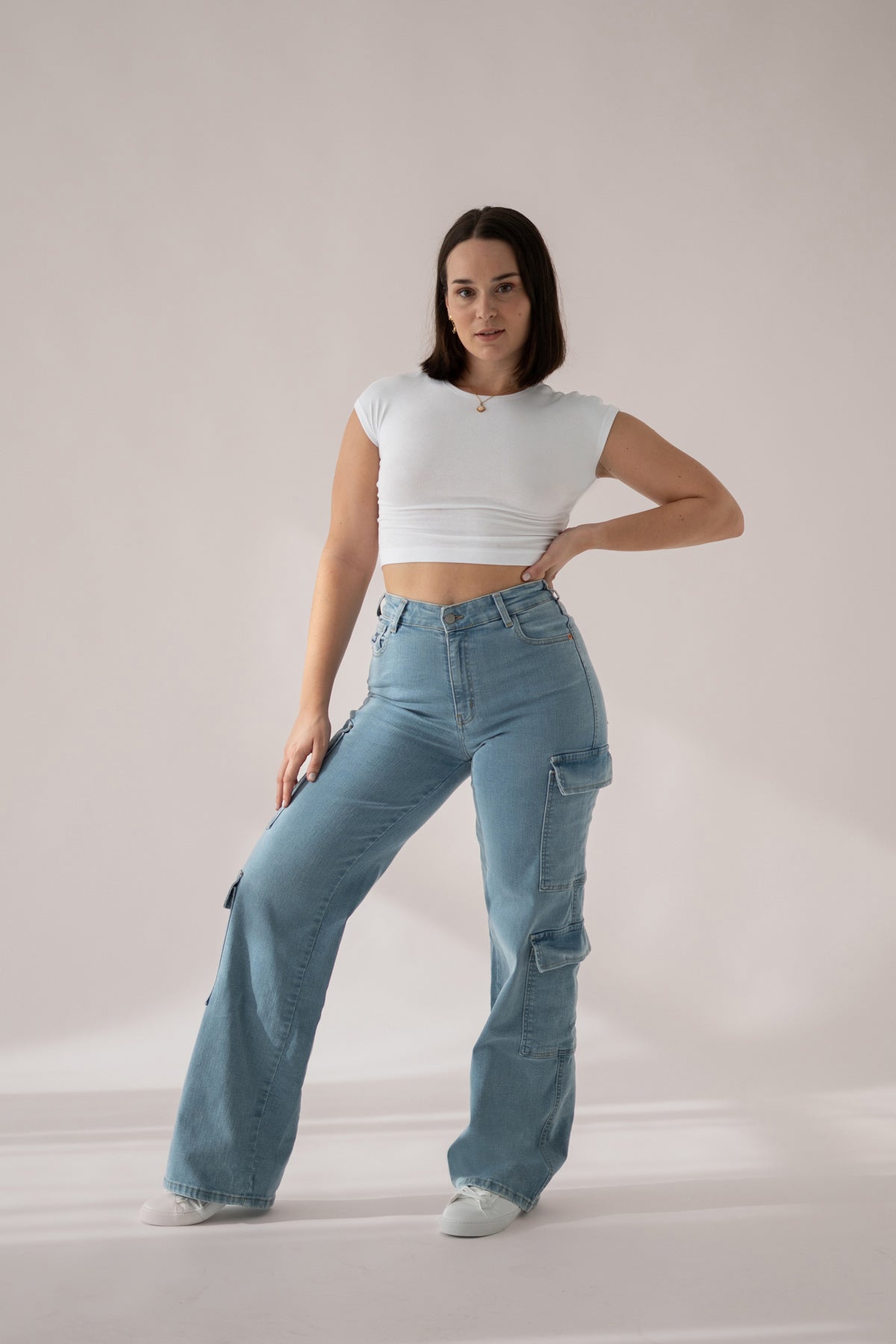 Cargo broek – lichtblauw