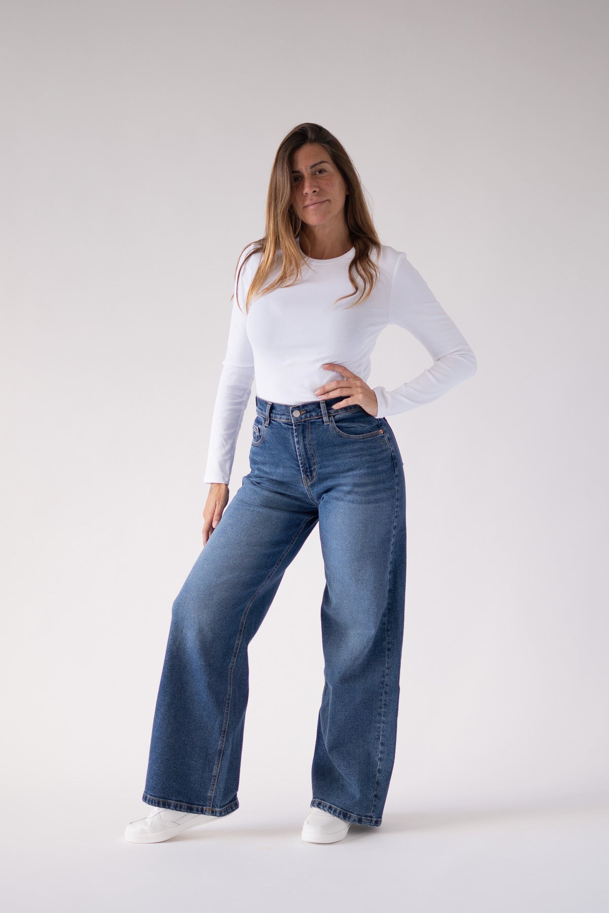 Wijde broek – donkerblauw