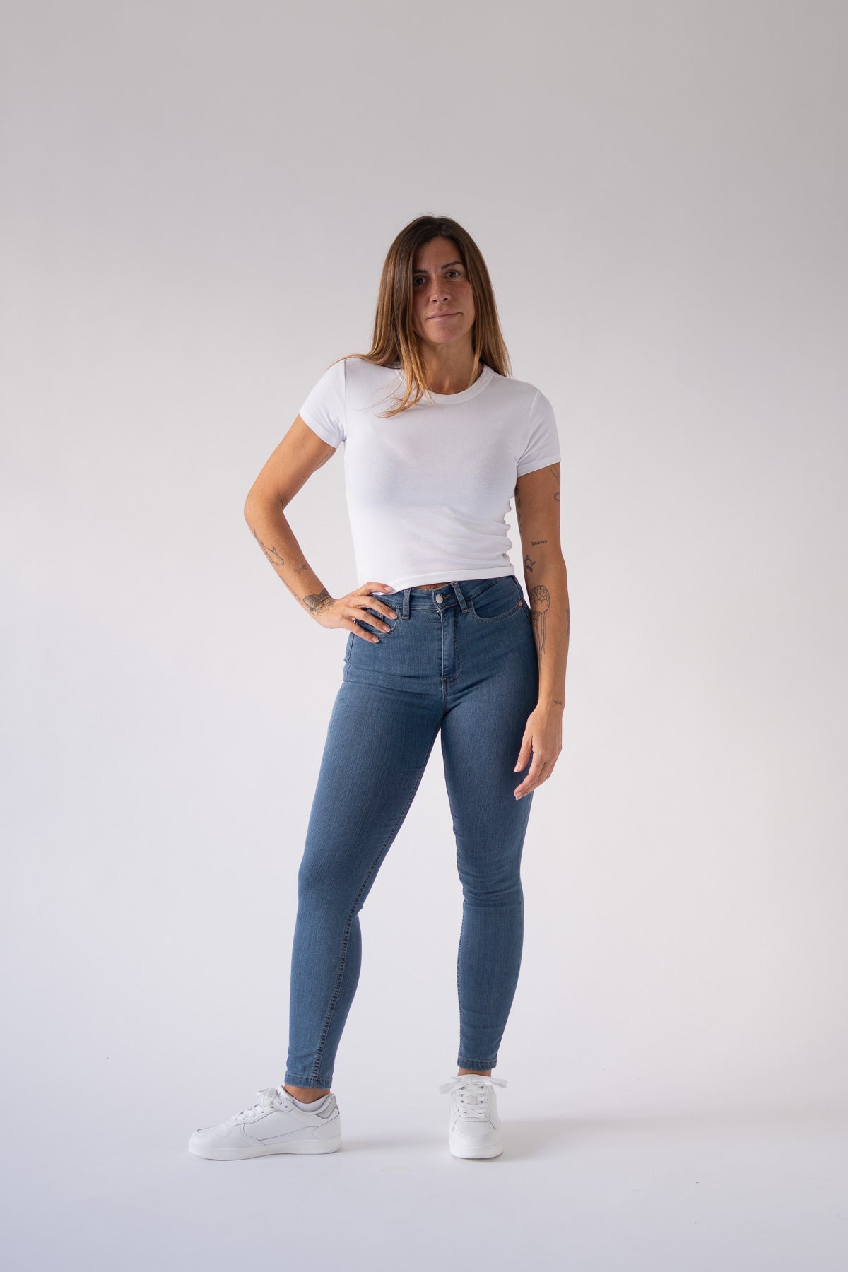 Strakke broek – blauw