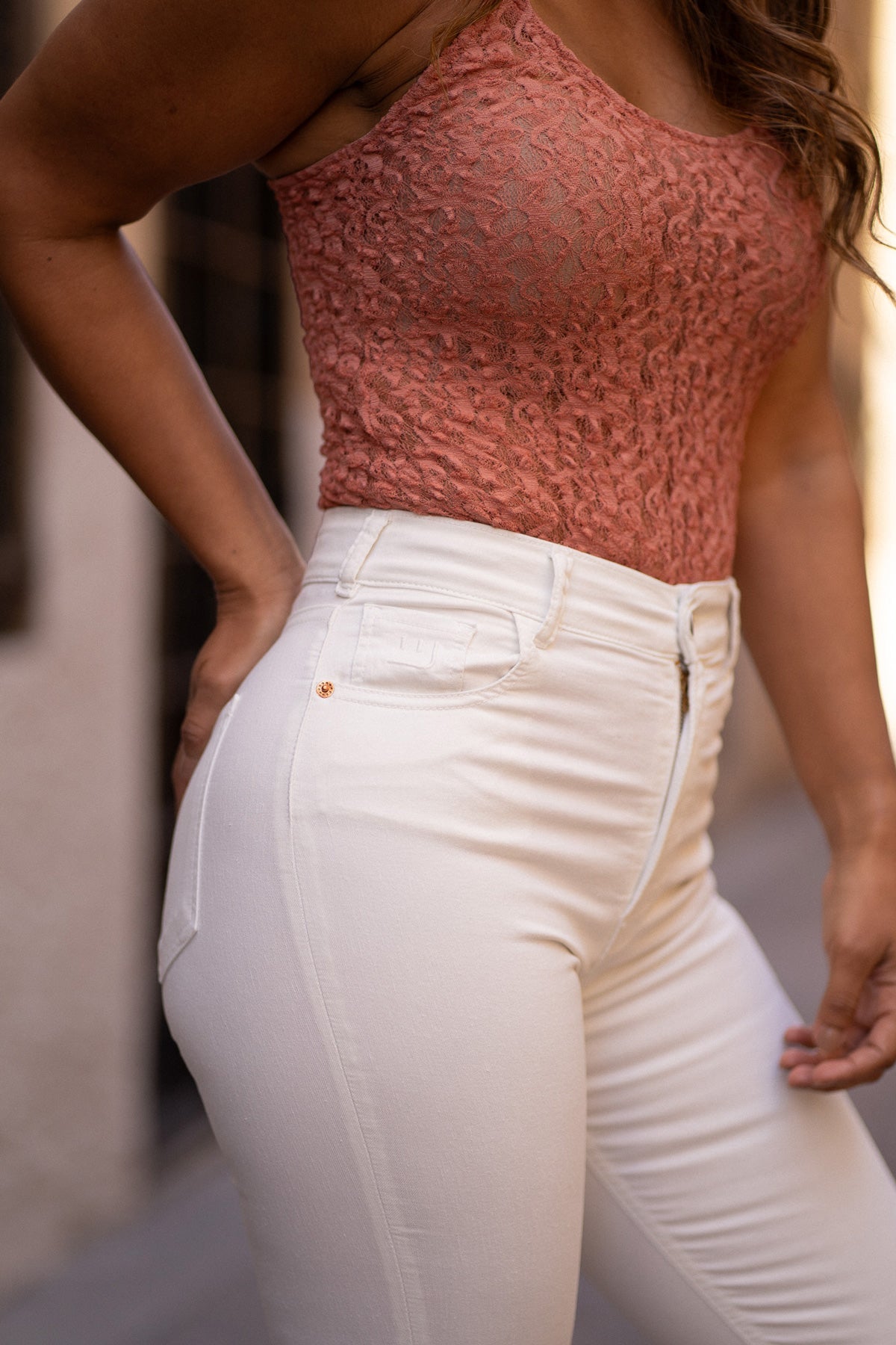 Strakke broek – wit