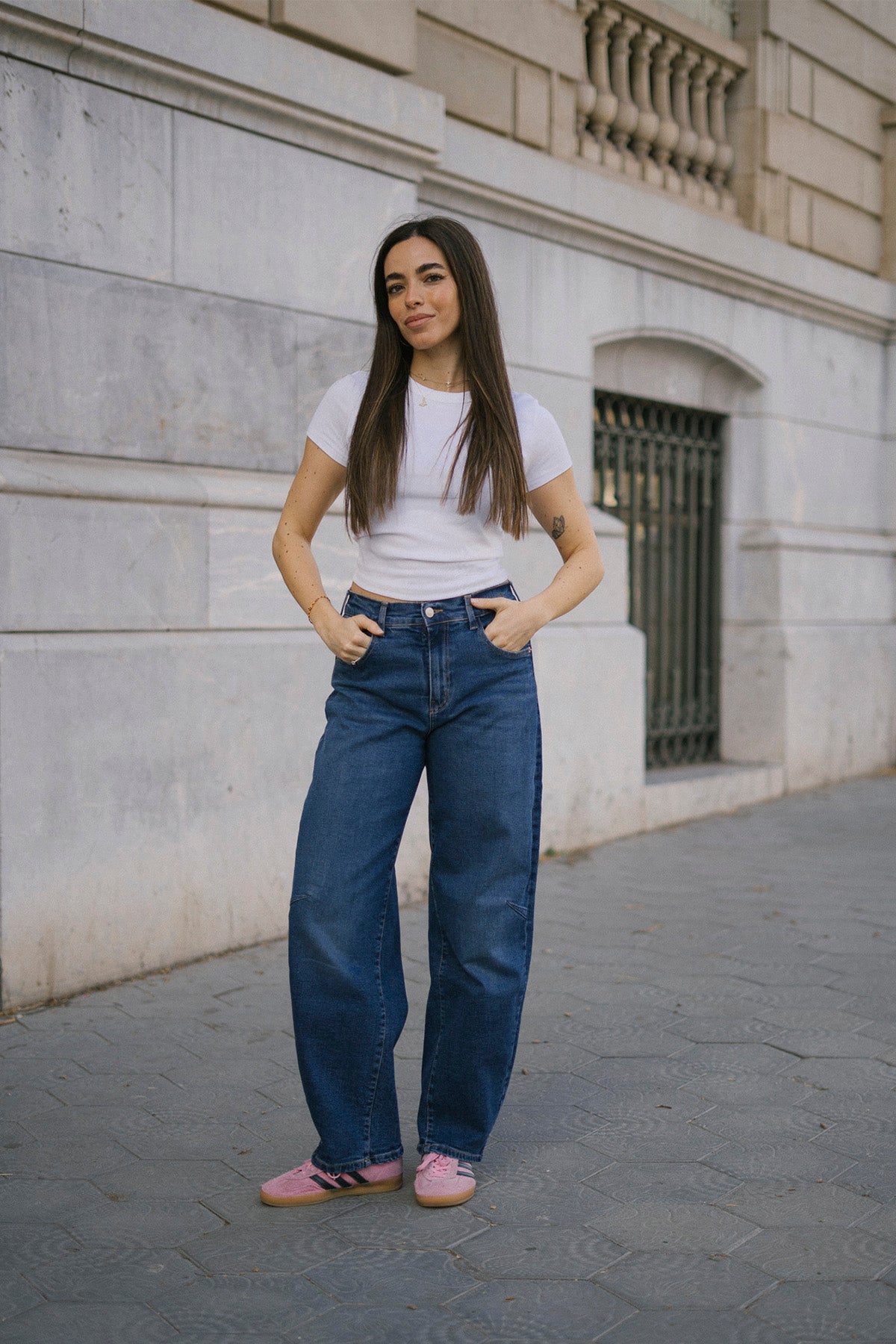 Barrel broek – donkerblauw