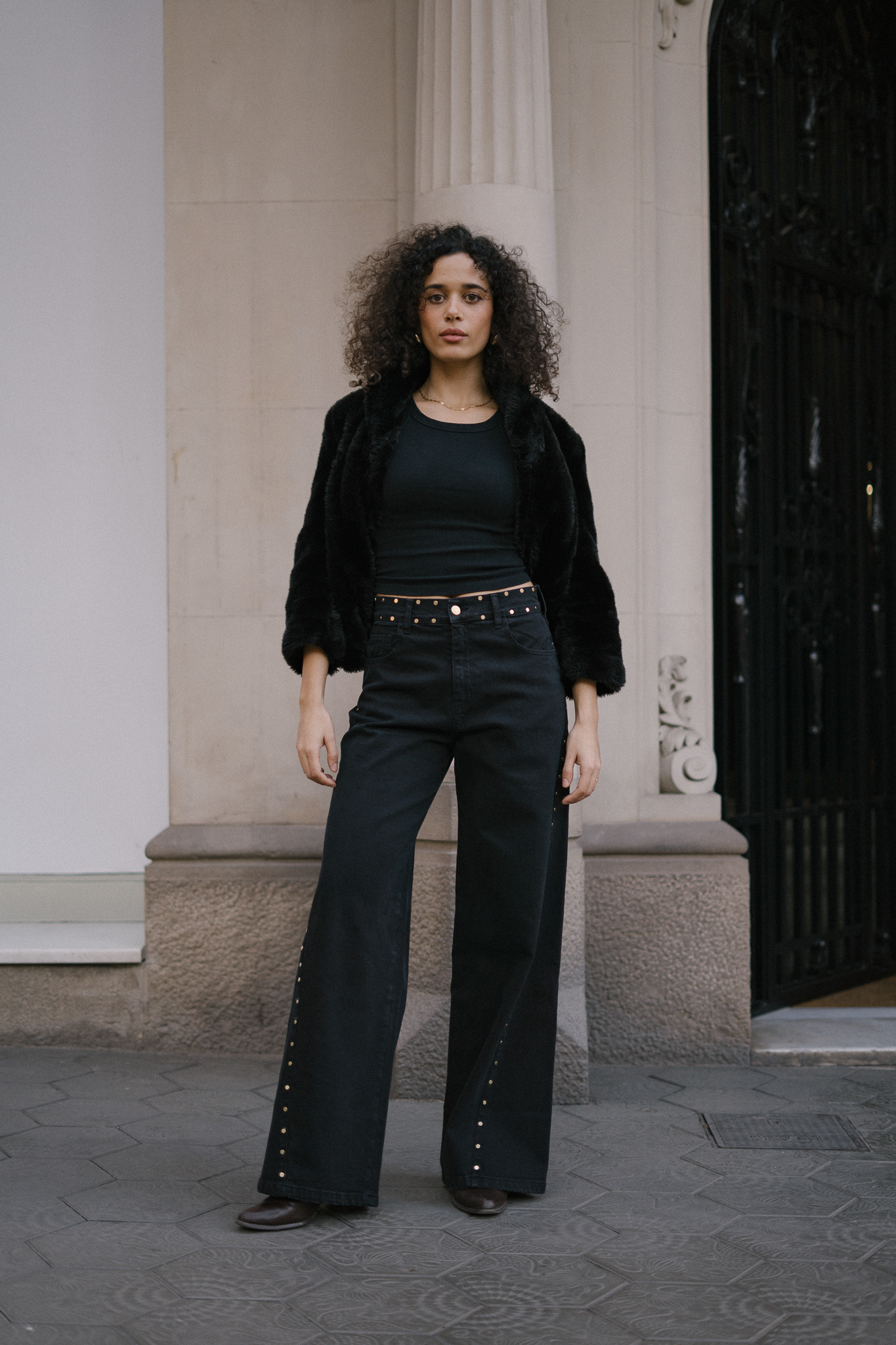 Wijde broek – zwart