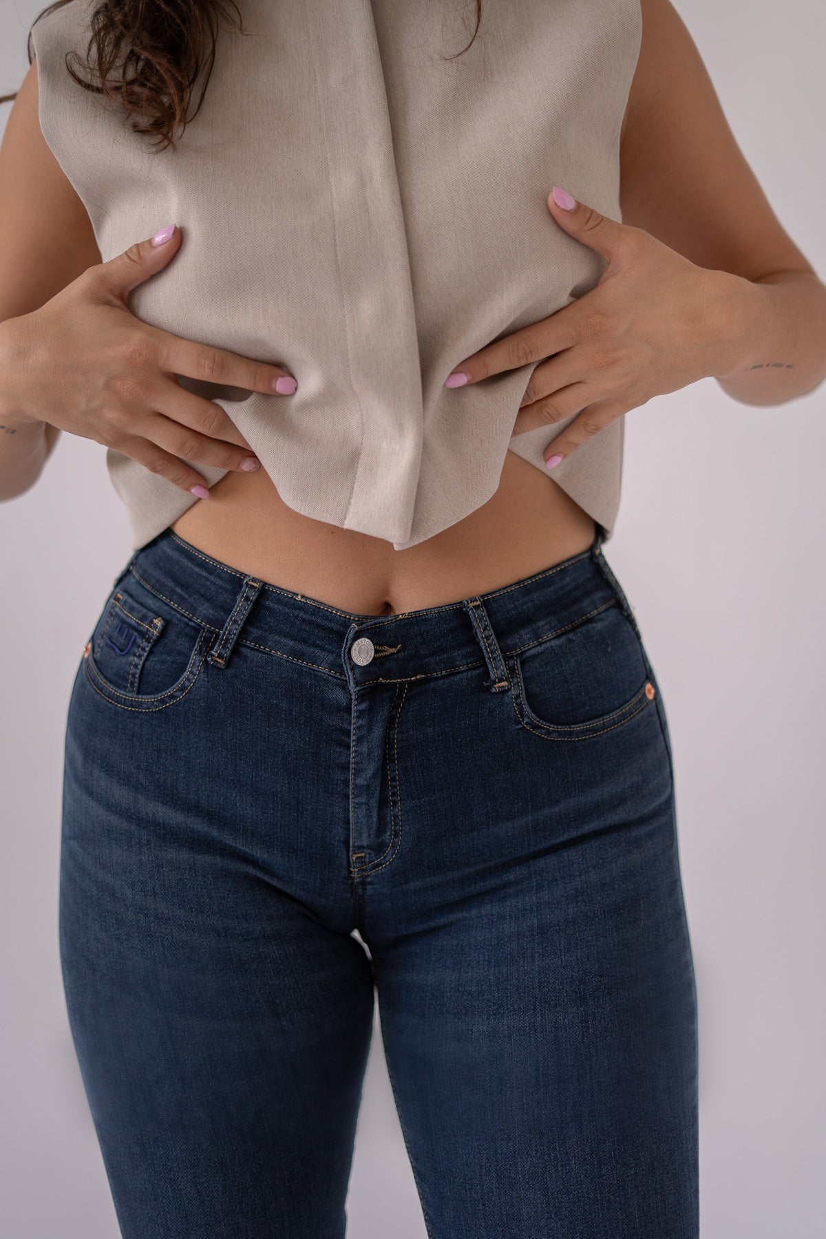 Strakke broek – donkerblauw