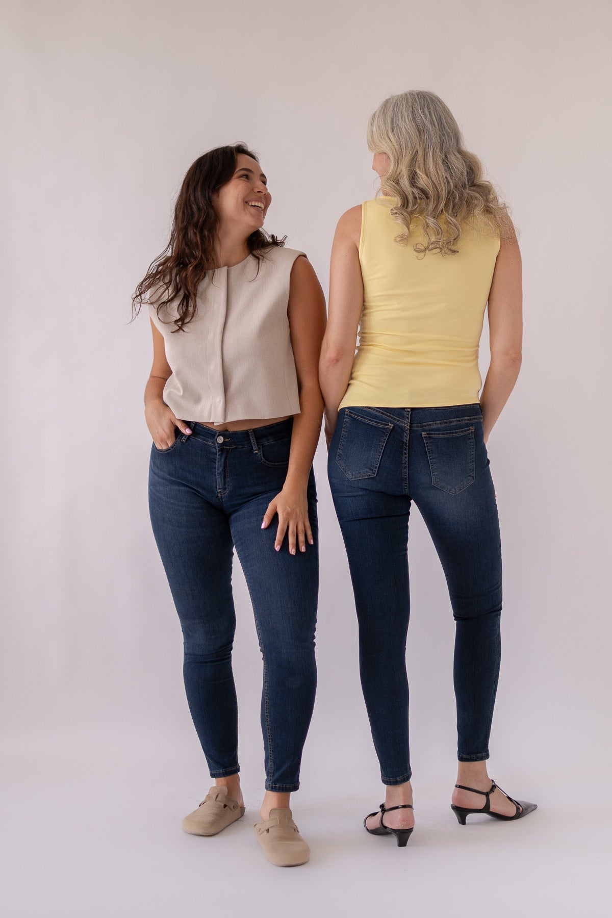 Strakke broek – donkerblauw